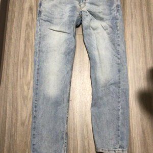 502 Levis Mens 30W 32L Jeans Light Blue Wash Denim